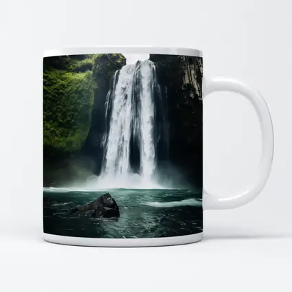 Massive Waterfall Crashing Into Turquoise Pool