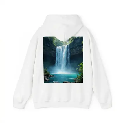 Tall Waterfall Turquoise Pool Forest Rocks