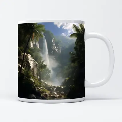 Tropical Waterfall Jungle Mist Rocky River