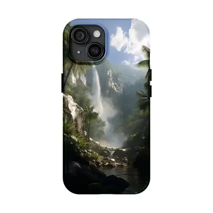 Tropical Waterfall Jungle Mist Rocky River