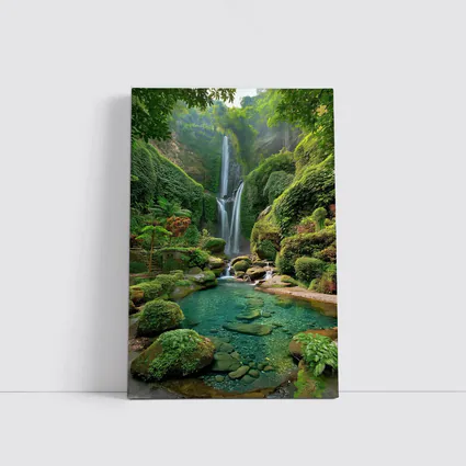 Tropical Waterfall Green Jungle Pool Nature