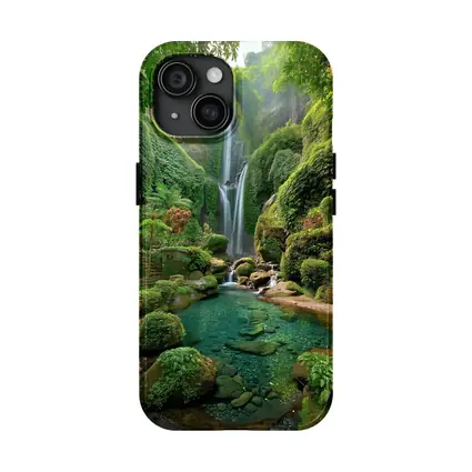 Tropical Waterfall Green Jungle Pool Nature