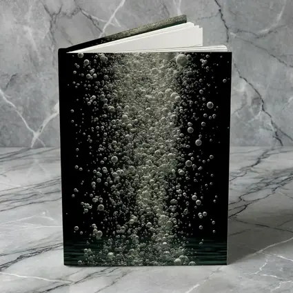 Underwater Air Bubbles Rising Dark Background