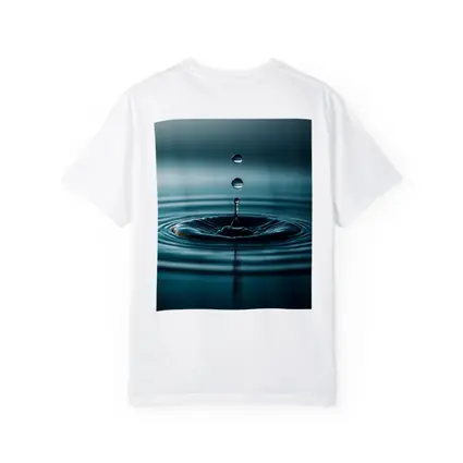 Water Drop Ripple Teal Blue Surface
