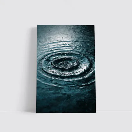 Water Ripple Circles Dark Teal Surface