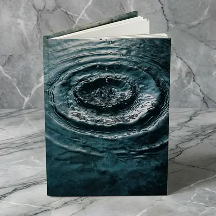 Water Ripple Circles Dark Teal Surface