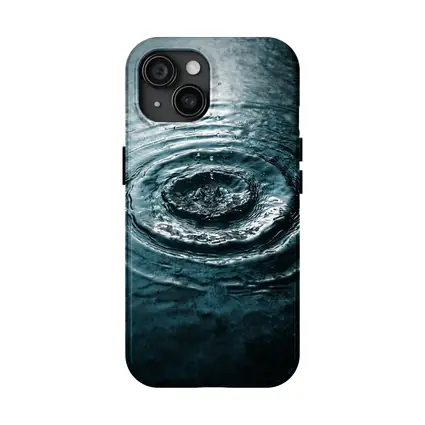 Water Ripple Circles Dark Teal Surface