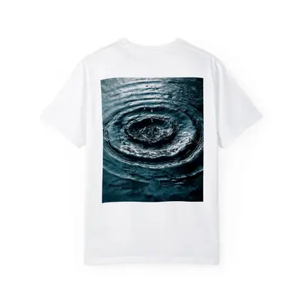 Water Ripple Circles Dark Teal Surface