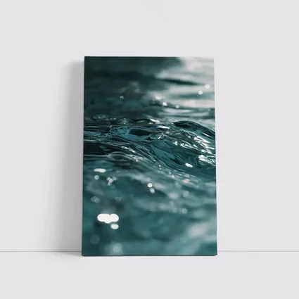 Close Up Teal Ocean Water Surface Ripples