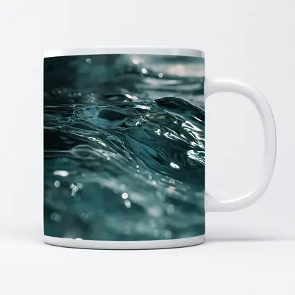 Close Up Teal Ocean Water Surface Ripples