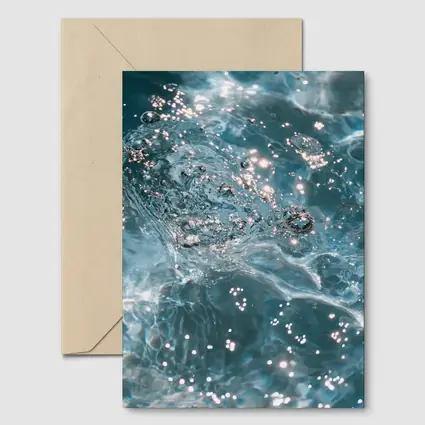 Clear Blue Water Surface with Sparkling Light