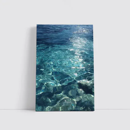 Clear Turquoise Ocean Water Sunlight Reflections