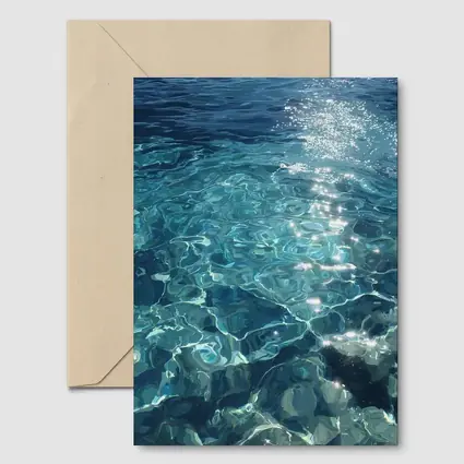 Clear Turquoise Ocean Water Sunlight Reflections
