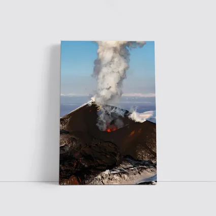 Active Volcano Eruption Lava Smoke Iceland