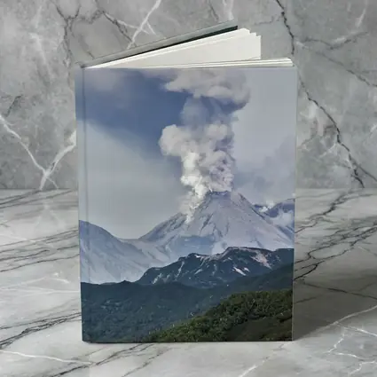 Erupting Volcano Ash Cloud Mountain Landscape