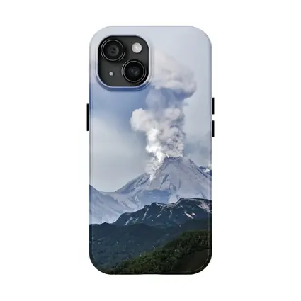 Erupting Volcano Ash Cloud Mountain Landscape