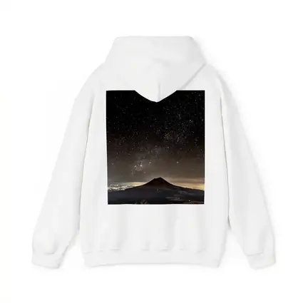 Volcano Peak Under Starry Night Sky
