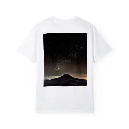 Volcano Peak Under Starry Night Sky
