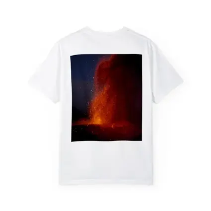 Volcano Lava Eruption Dark Night Sky