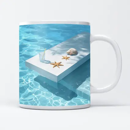Summer Pool Starfish Seashell Clear Water
