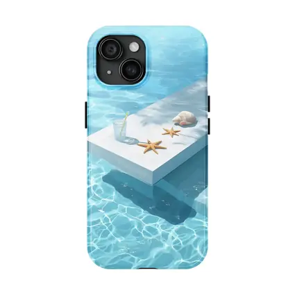 Summer Pool Starfish Seashell Clear Water