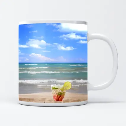 Tropical Cocktail Drink Sandy Beach Ocean
