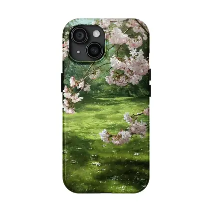 Cherry Blossom Tree Green Park Spring