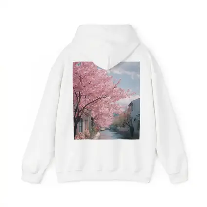 Cherry Blossoms Along Peaceful Japanese Canal