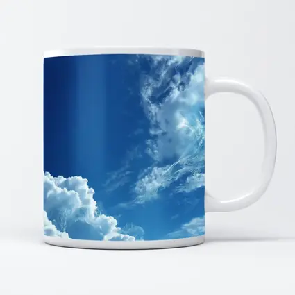 Blue Sky White Clouds Aerial View