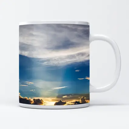 Blue Sky Sunset Golden Clouds Drama