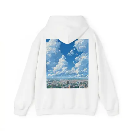Anime City Skyline Blue Summer Sky