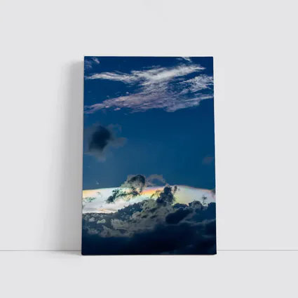 Iridescent Clouds Deep Blue Sky Photography