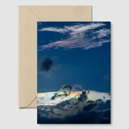 Iridescent Clouds Deep Blue Sky Photography