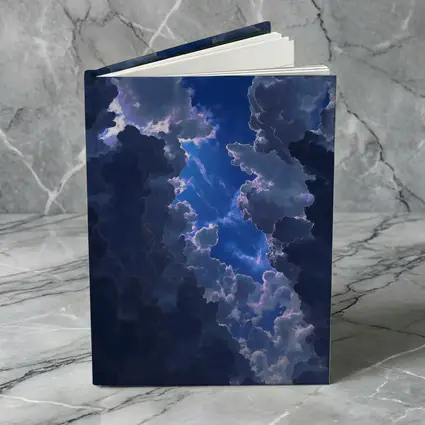 Dark Blue Storm Clouds Breaking Open Sky