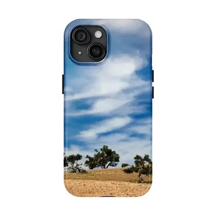 Argan Trees Under Blue Wispy Sky