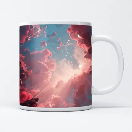 Pink Fantasy Sky Surreal Crystal Landscape