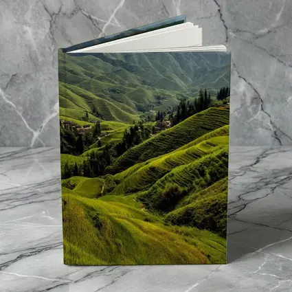 Green Rice Fields Terraced Mountain Landscape China