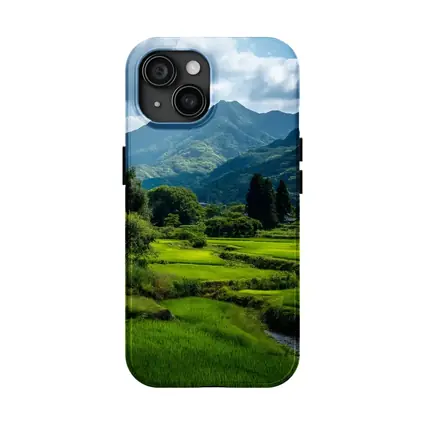 Japanese Rice Fields Mountain Landscape Photography