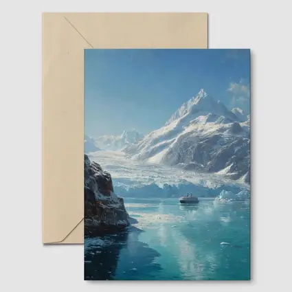 Cruise Ship Glacier Bay Alaska Oil Painting