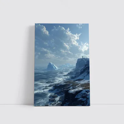 Arctic Cliffs Iceberg Ocean Winter Landscape