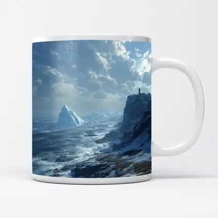 Arctic Cliffs Iceberg Ocean Winter Landscape