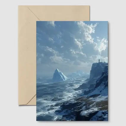 Arctic Cliffs Iceberg Ocean Winter Landscape