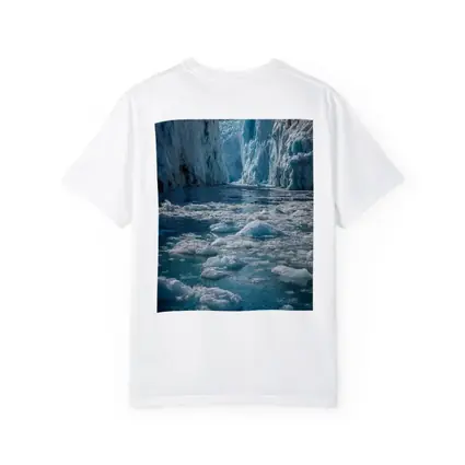 Glacier Calving Into Icy Blue Waters
