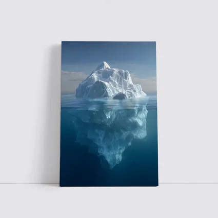Iceberg Above And Below Ocean Surface