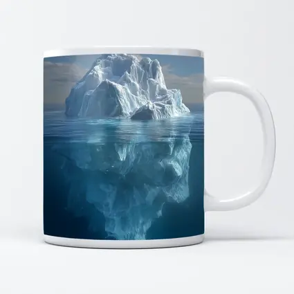 Iceberg Above And Below Ocean Surface