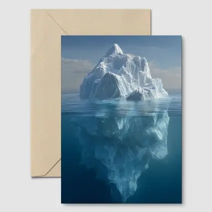 Iceberg Above And Below Ocean Surface