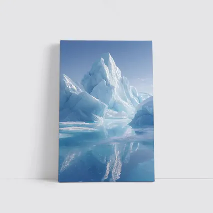 Iceberg Reflection Arctic Blue Glacial Waters