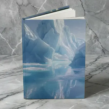 Iceberg Reflection Arctic Blue Glacial Waters