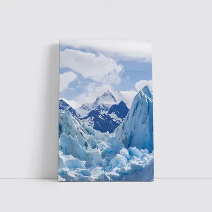 Blue Glacier Peaks Snow Mountains Sky