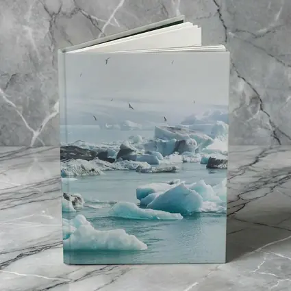 Icebergs Floating in Glacial Arctic Waters